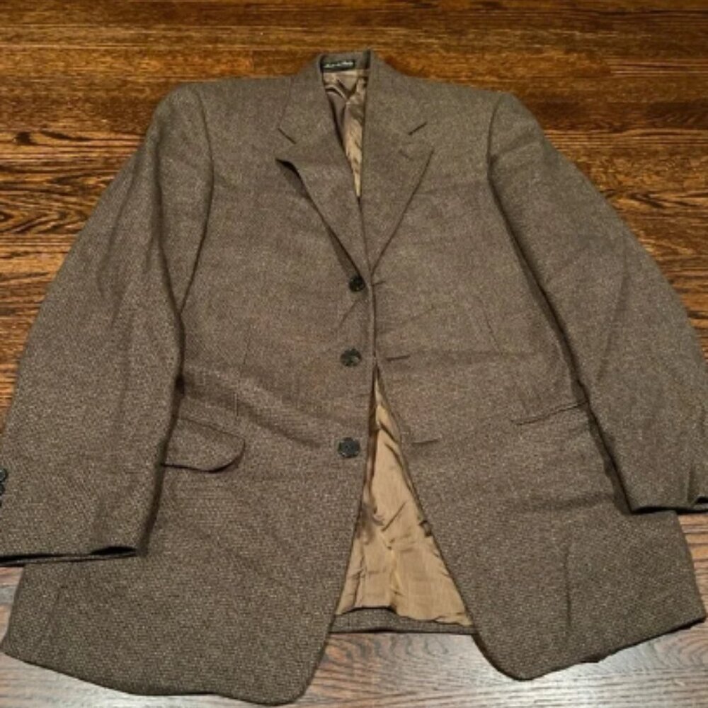 Pal Zileri Wool Cashmere Blend Sport Twead Coat Size 50 (40 US)